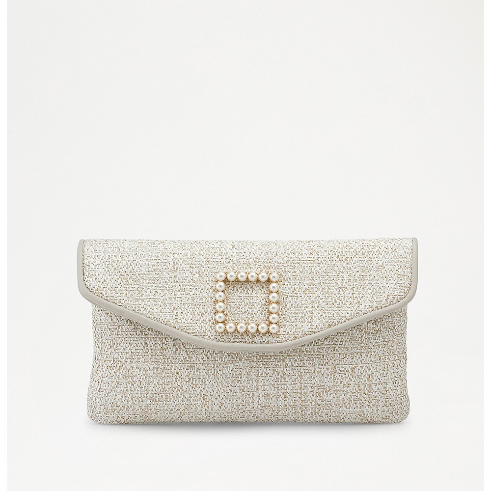 Russell and Bromley Midnight Clutch - pearl trim clutch bag