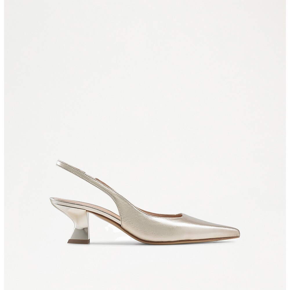 Russell and Bromley Slingpoint - Slingback Point Pump in white